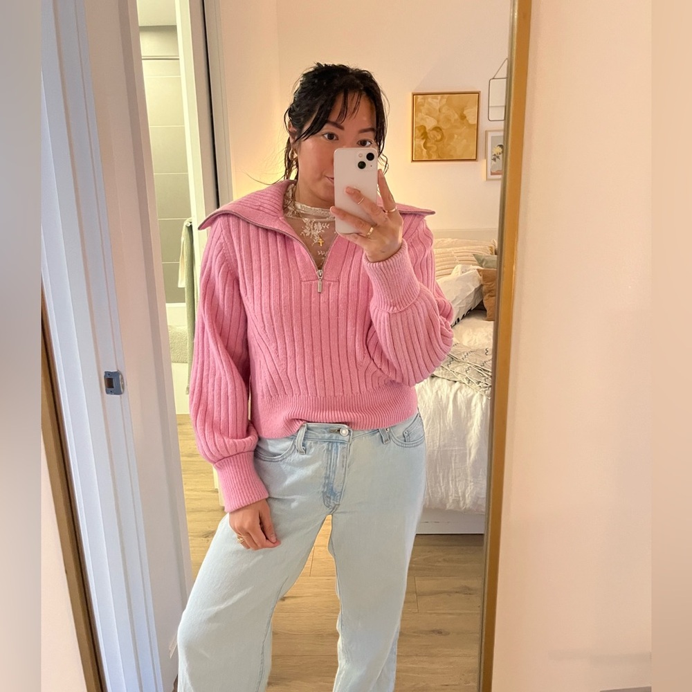 & Other Stories Wool Pink Pullover - Picture 6 of 6